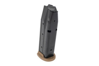 SIG P320 17 round magazine features a coyote tan base plate